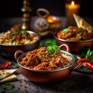 Spicy Bombay Lamb Curry with Fragrant Basmati Rice