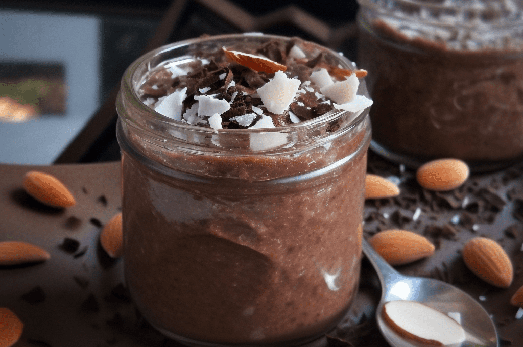 Decadent Fusion: Sugar-Free Coconut Almond Chocolate Pudding