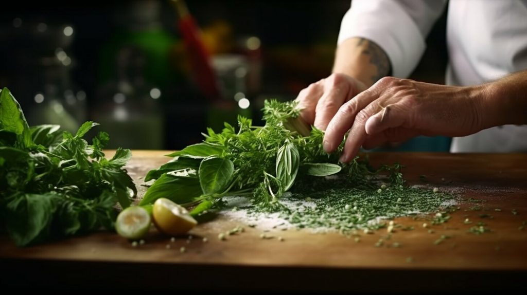 Cleaning and maintenance of chef knives for herbs
