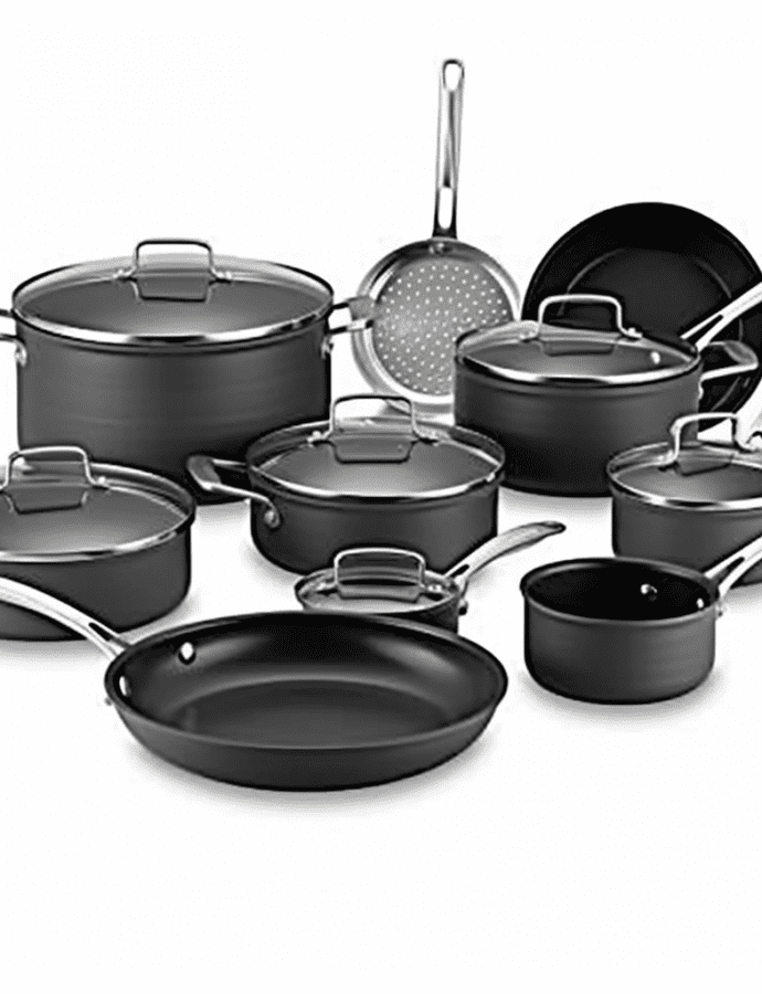 Cuisinart 17-Piece Cookware Set, Chef’s Classic Nonstick Hard Anodized, 66-17 Rating: ⭐⭐⭐⭐⭐ (4.6 out of 5)