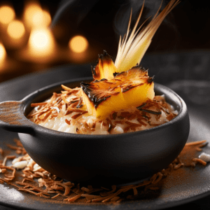 Grilled Pineapple Coconut Rice Pudding