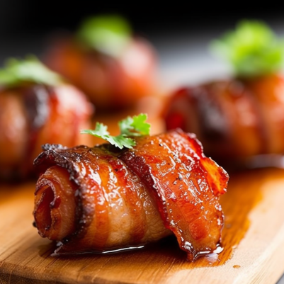Honey Sriracha Bacon-Wrapped Pork Tenderloin Bites