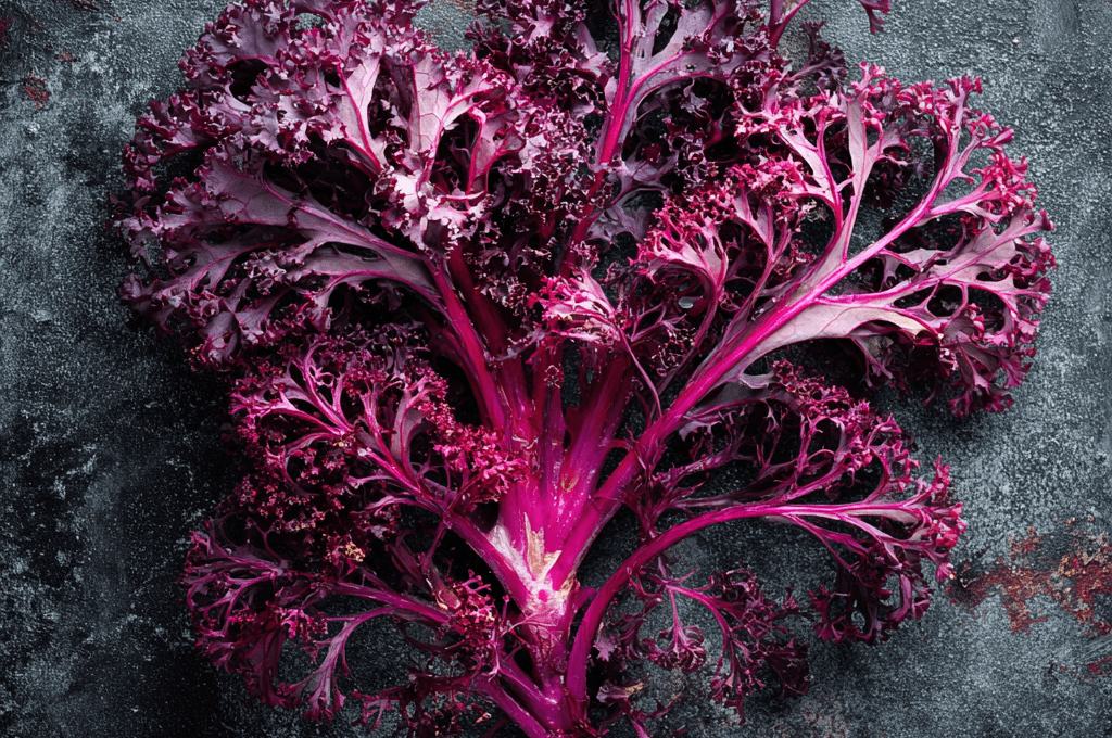 Scarlet: The Vibrant Ruby-Purple Curly Kale with Exceptional Winter Sweetness