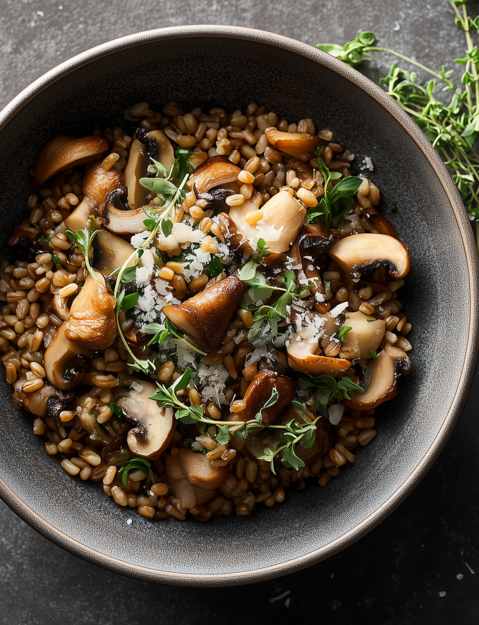 Emmer Farrotto with Mushrooms: A Winter Grain Dish Built for Depth and Comfort