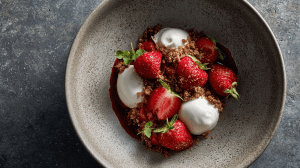 Hood Strawberry & Rye Crumb with Cr&egrave;me Fra&icirc;che