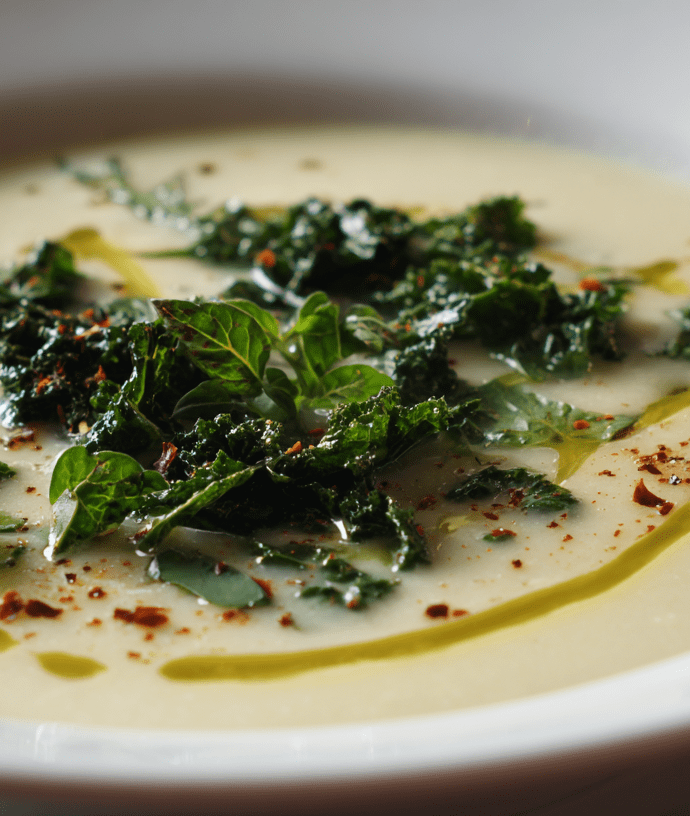 Winter Kale & Potato Soup, Two Ways